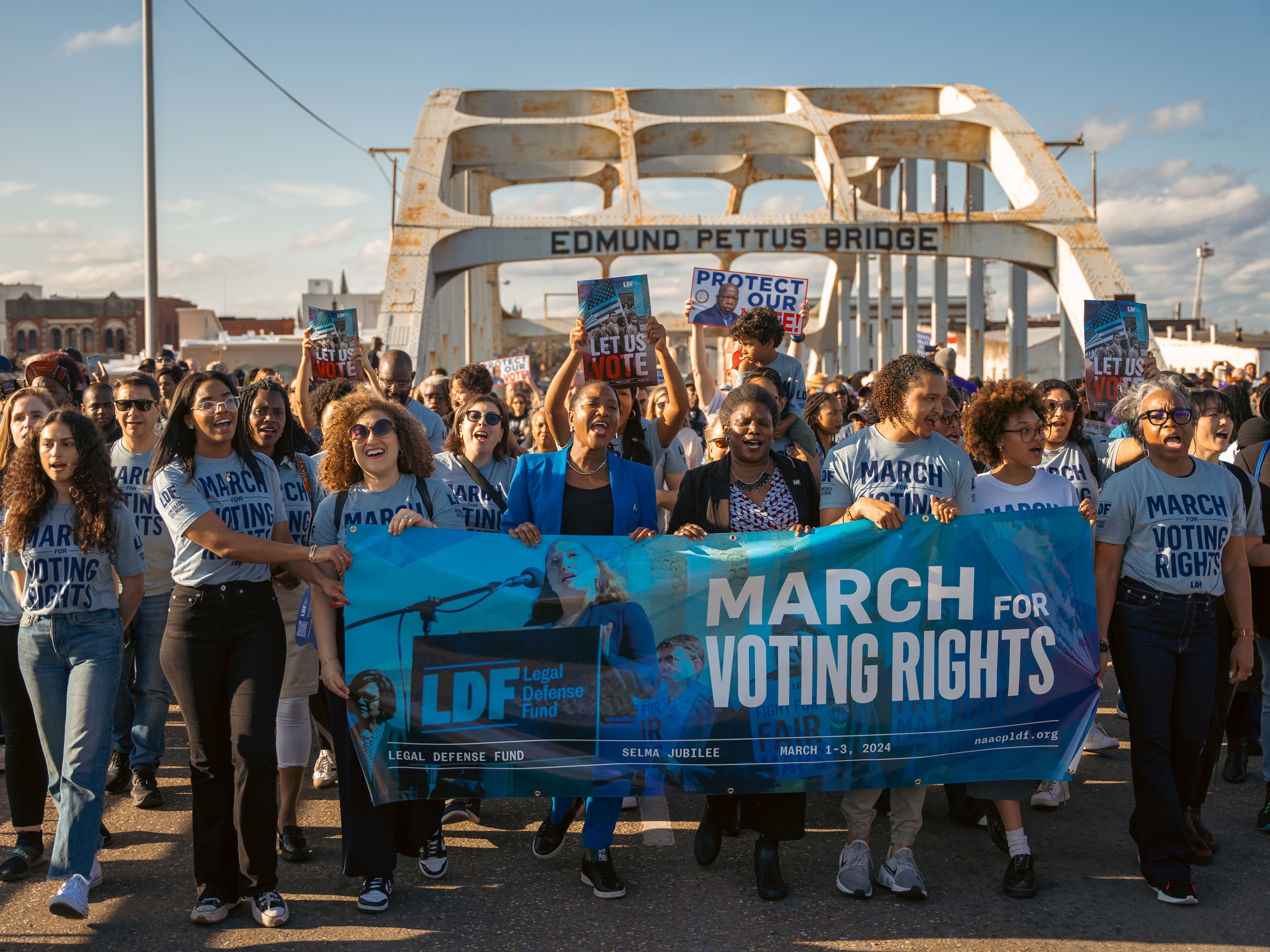 March for Voting Rights on the Edmund Pettis Bridge