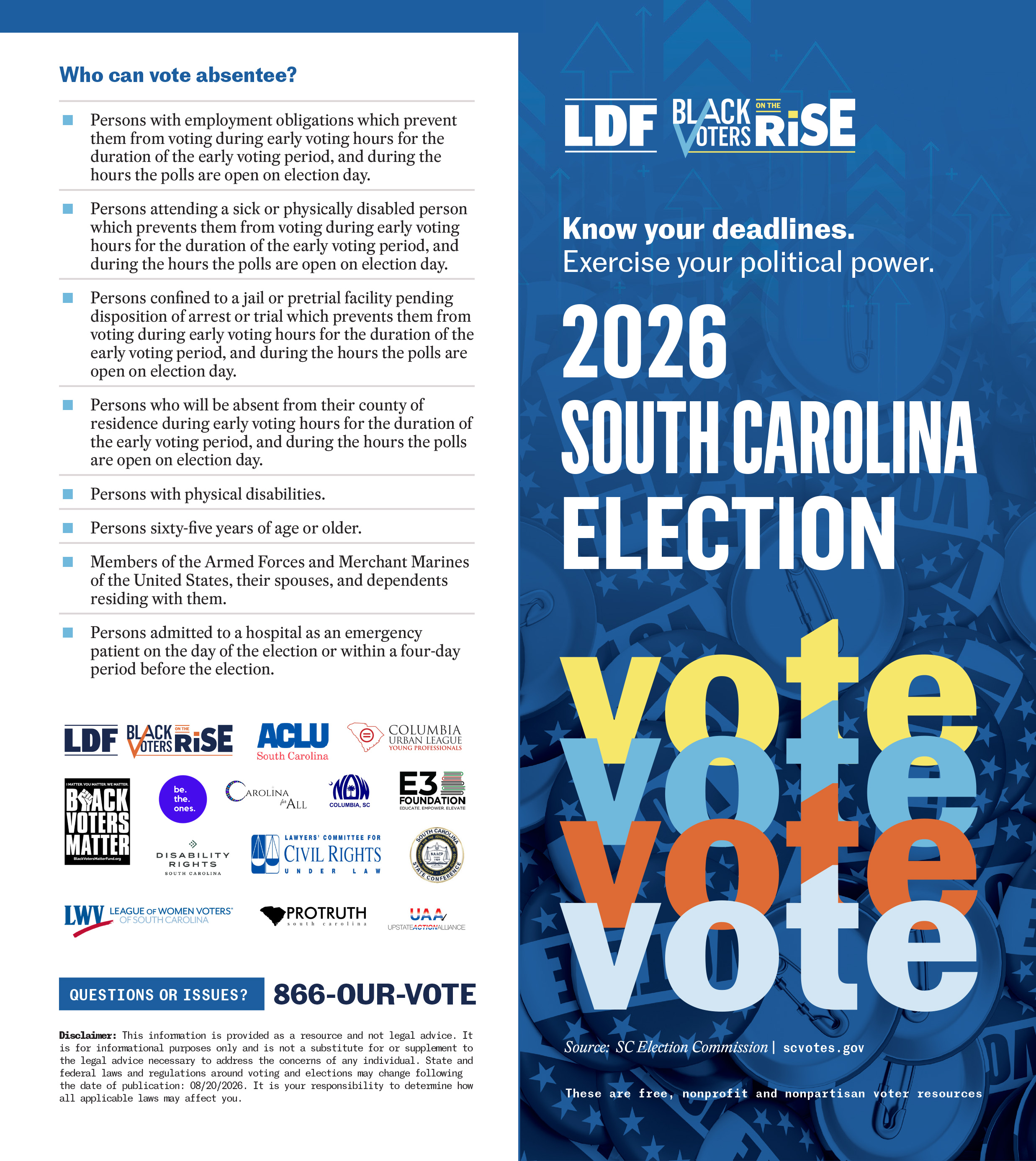 South Carolina Voter Info Card