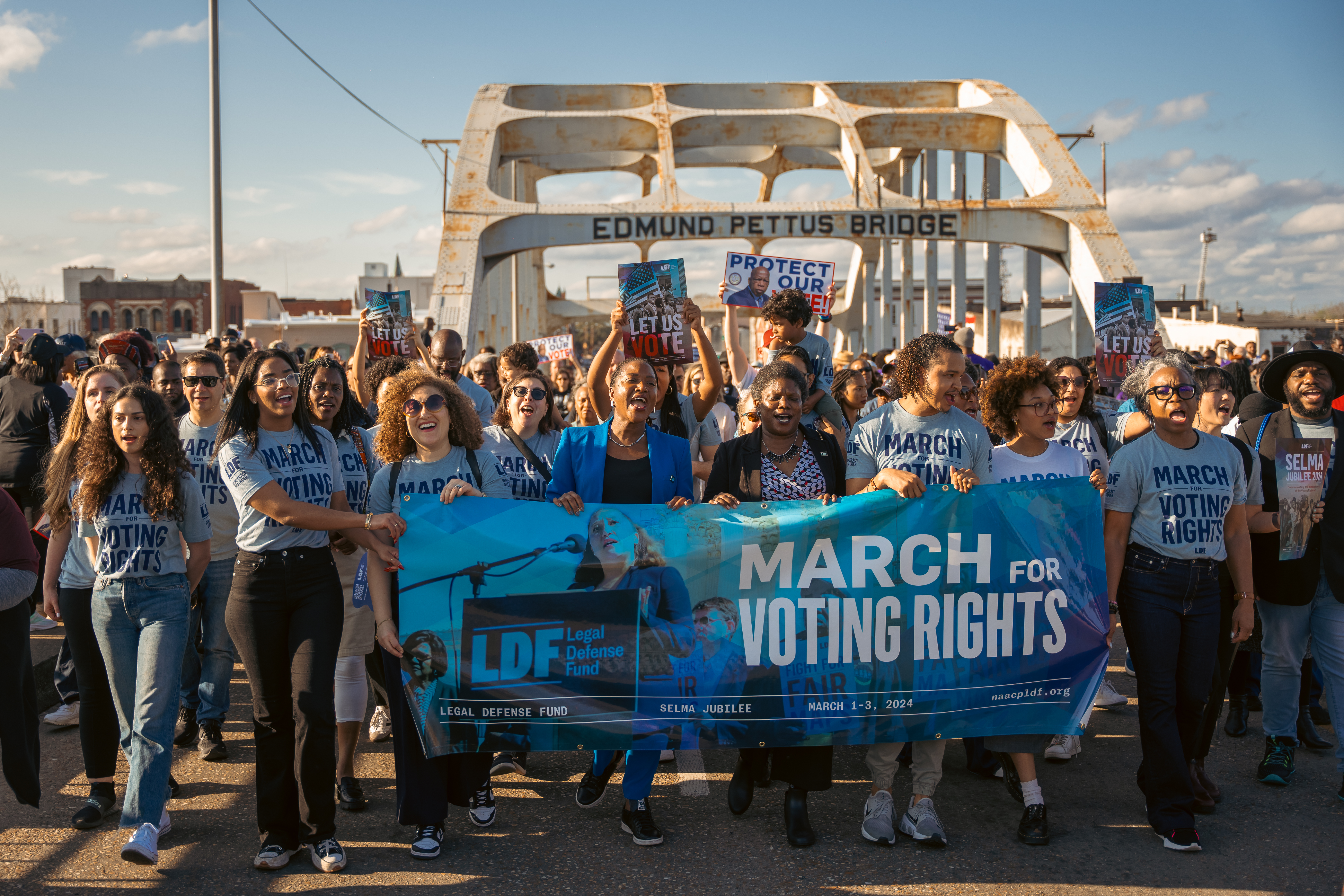 March for Voting Rights on the Edmund Pettis Bridge