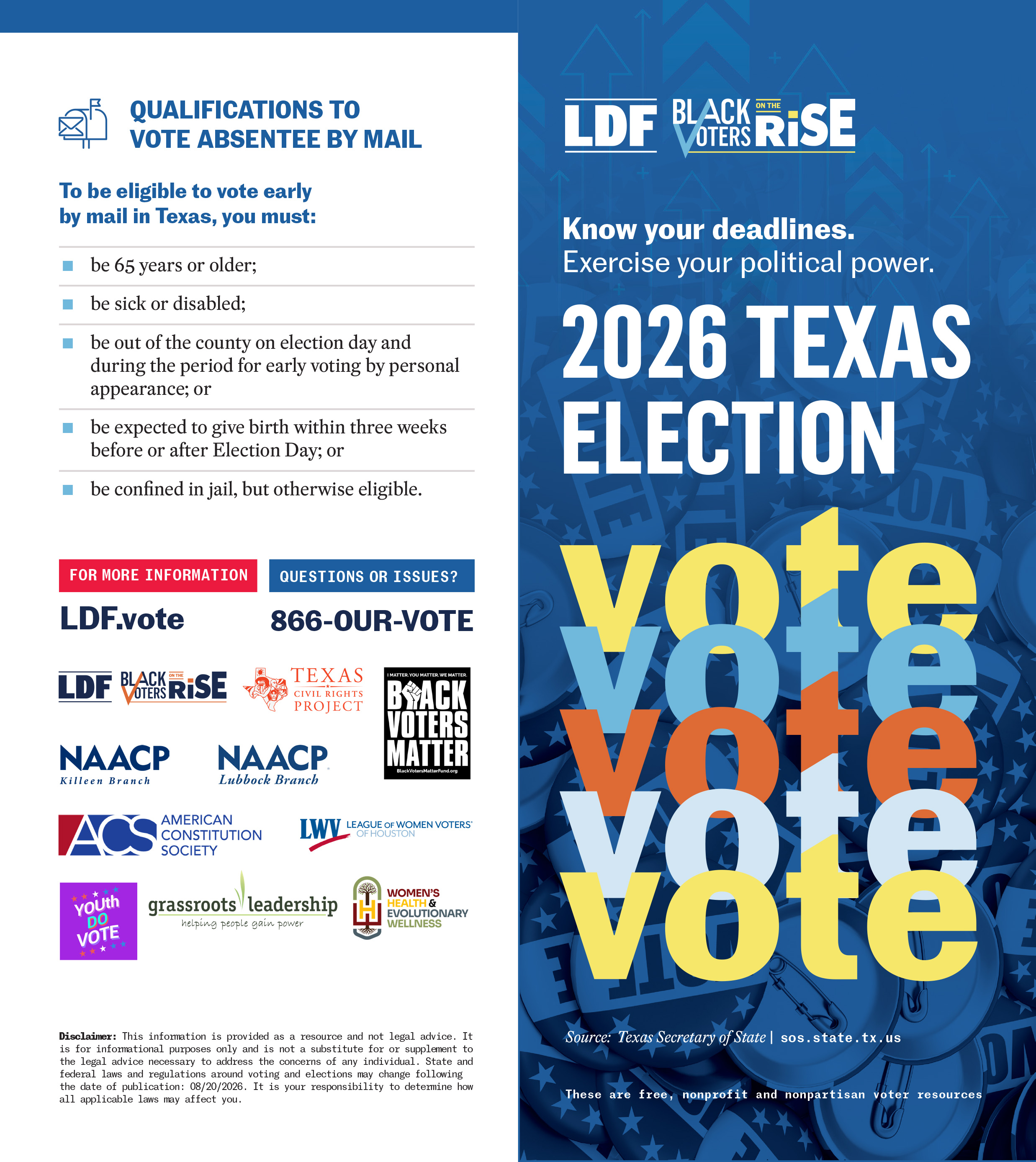 Texas Voter Info Card