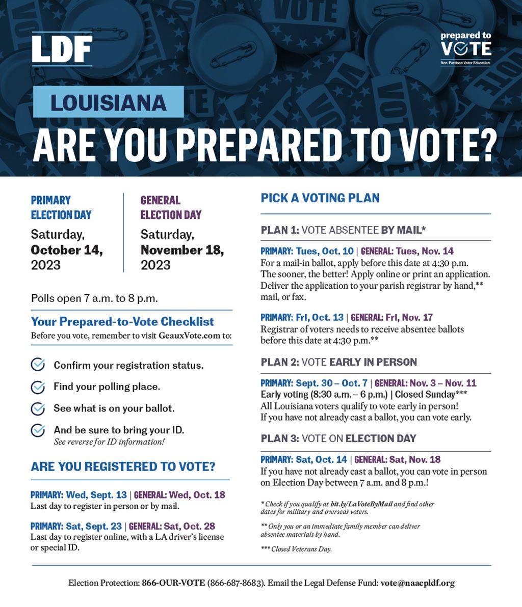 Louisiana: are you prepared to vote?