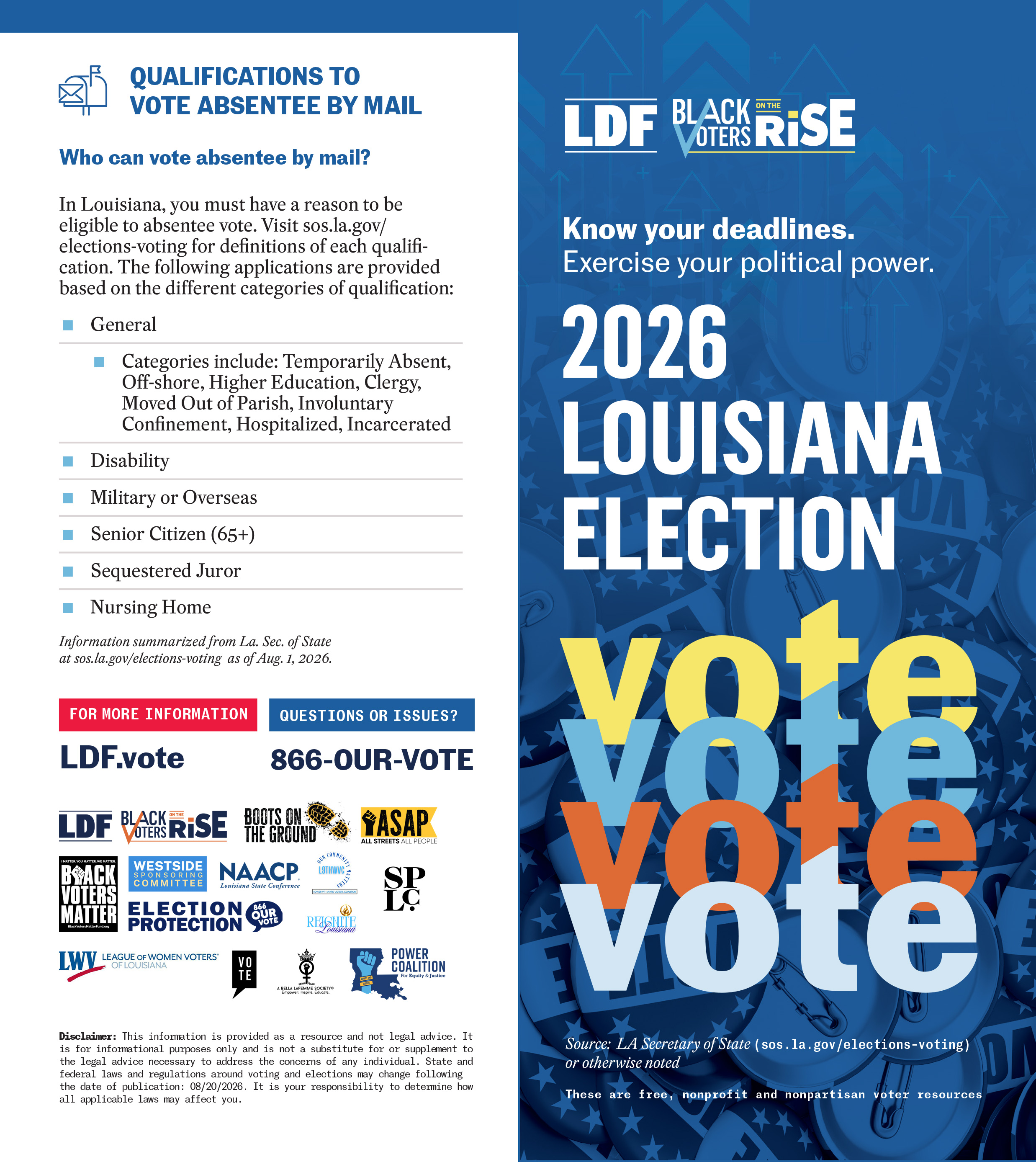 Louisiana Voter Info Card
