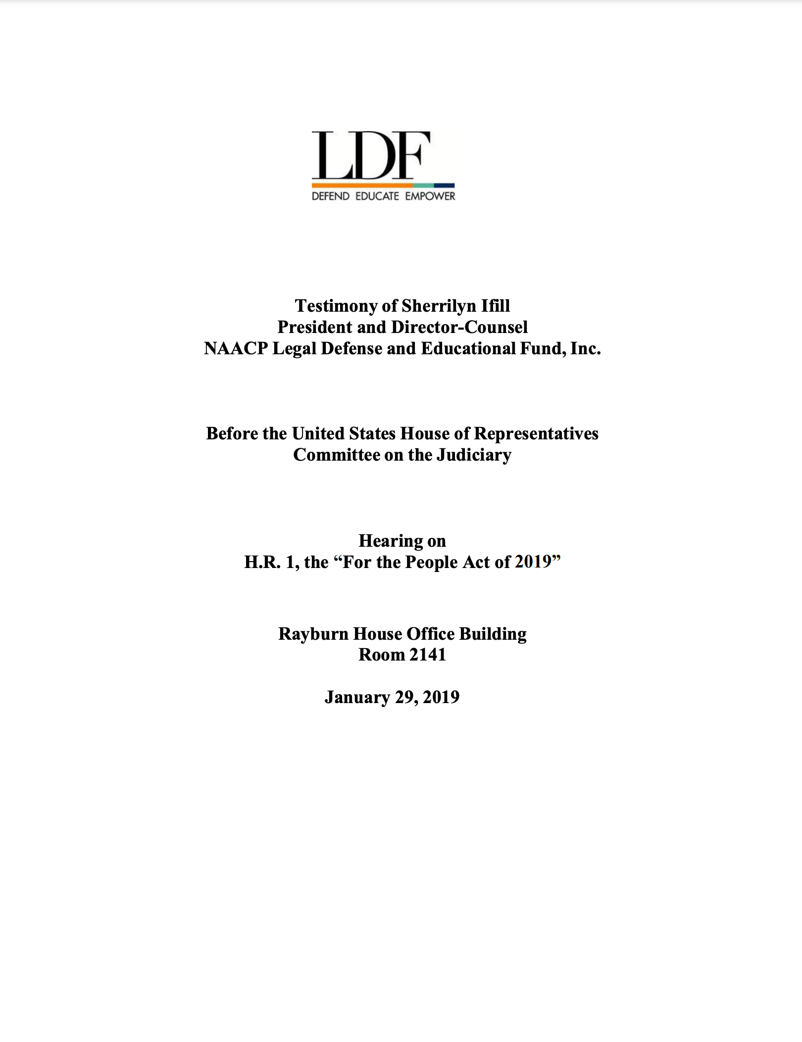 Sherrilyn Ifill testimony